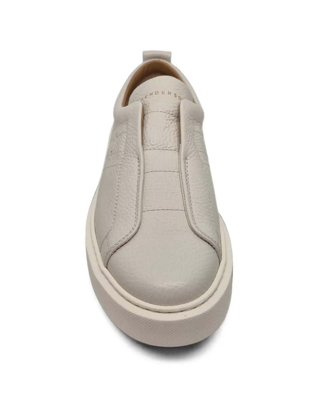 Henderson Gray Pebble-Grain Sneakers