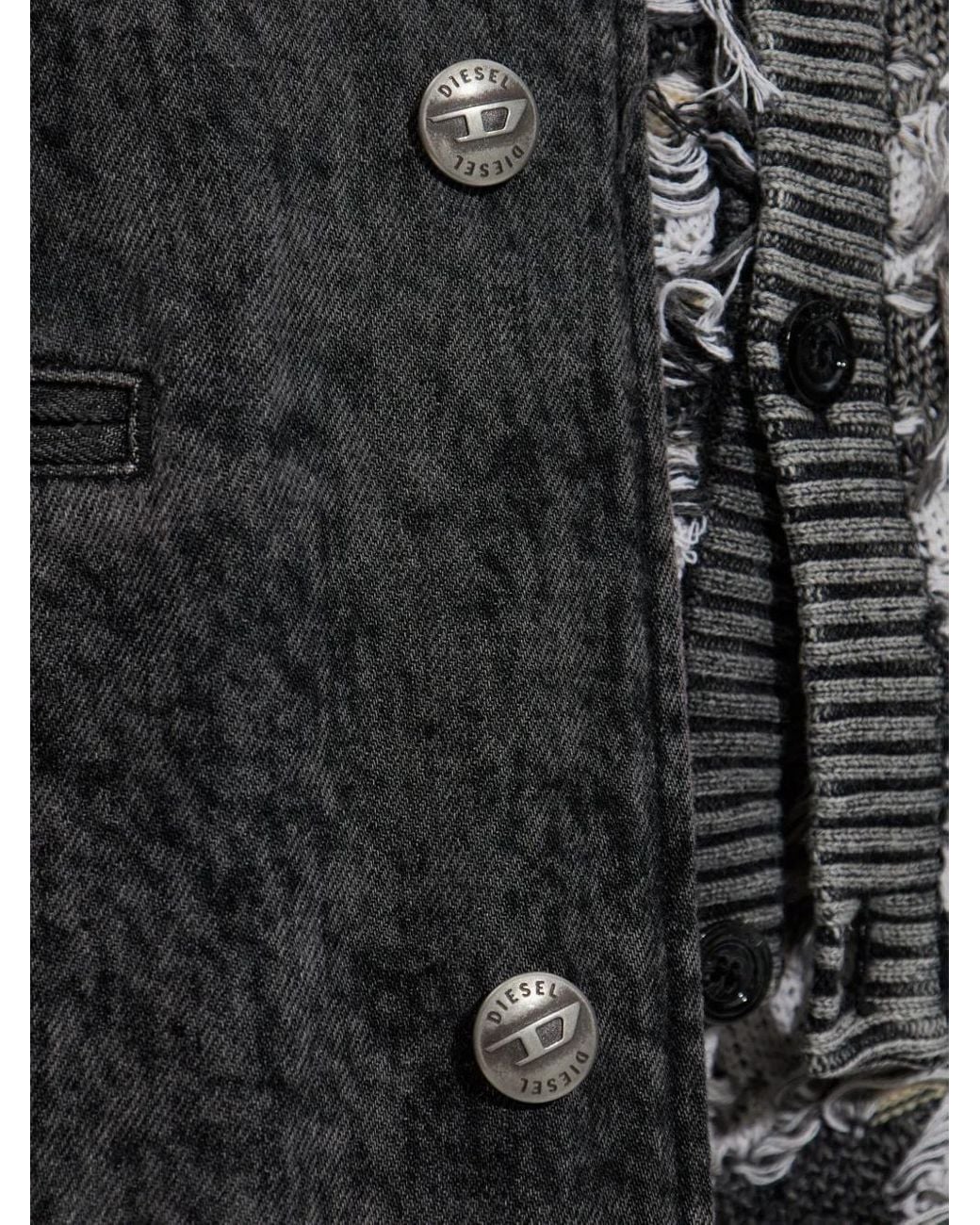 DIESEL Black De-Ancelot Denim Coat