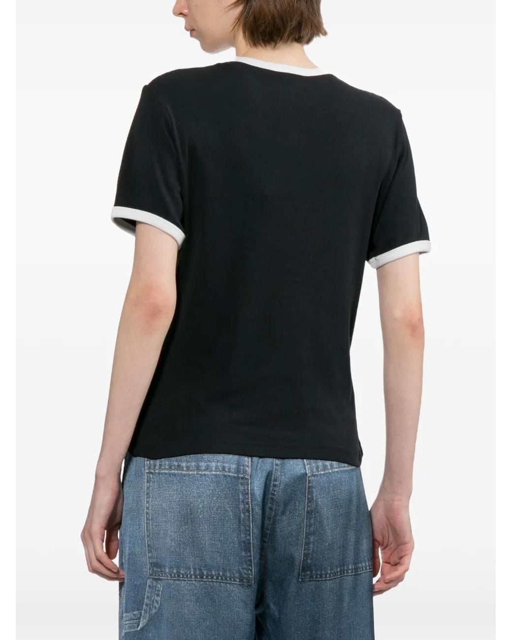 Courreges Black Signature Contrast T-Shirt