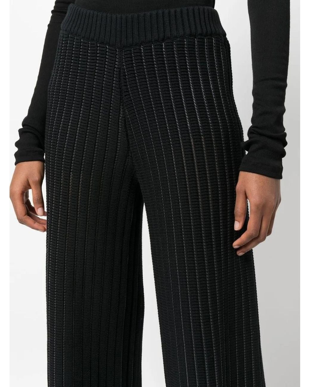Fabiana Filippi Black Cotton Blend Trousers