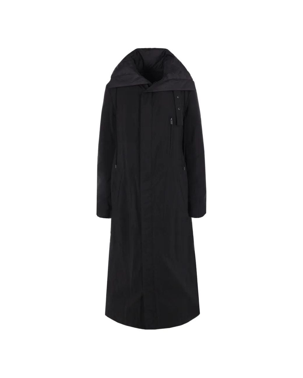 Yohji Yamamoto Black Padded Hooded Coat