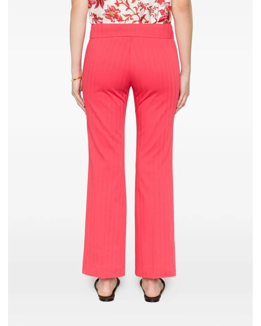 Etro Red Cotton Elastane Pants