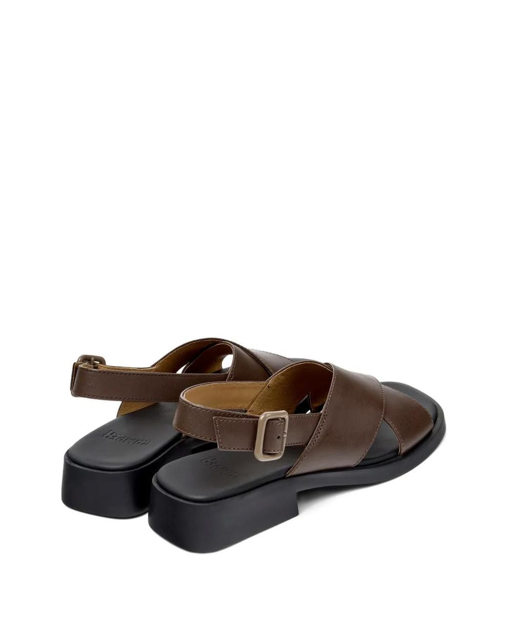 Camper White Dana Buckle Sandals