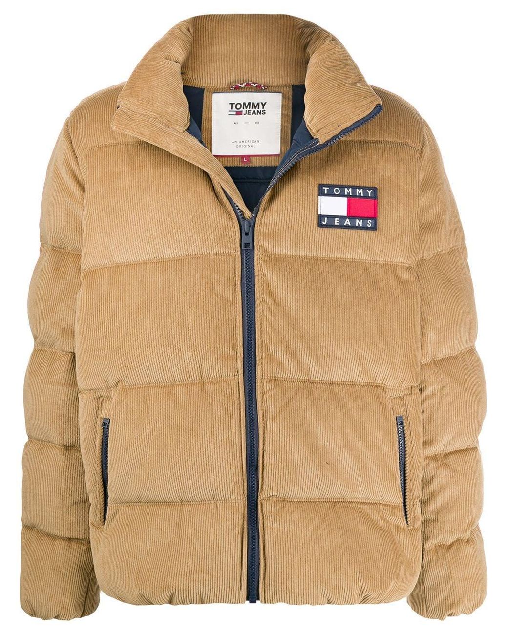 Tommy Hilfiger Cotton Cord Puffer Jacket in Brown for Men | Lyst
