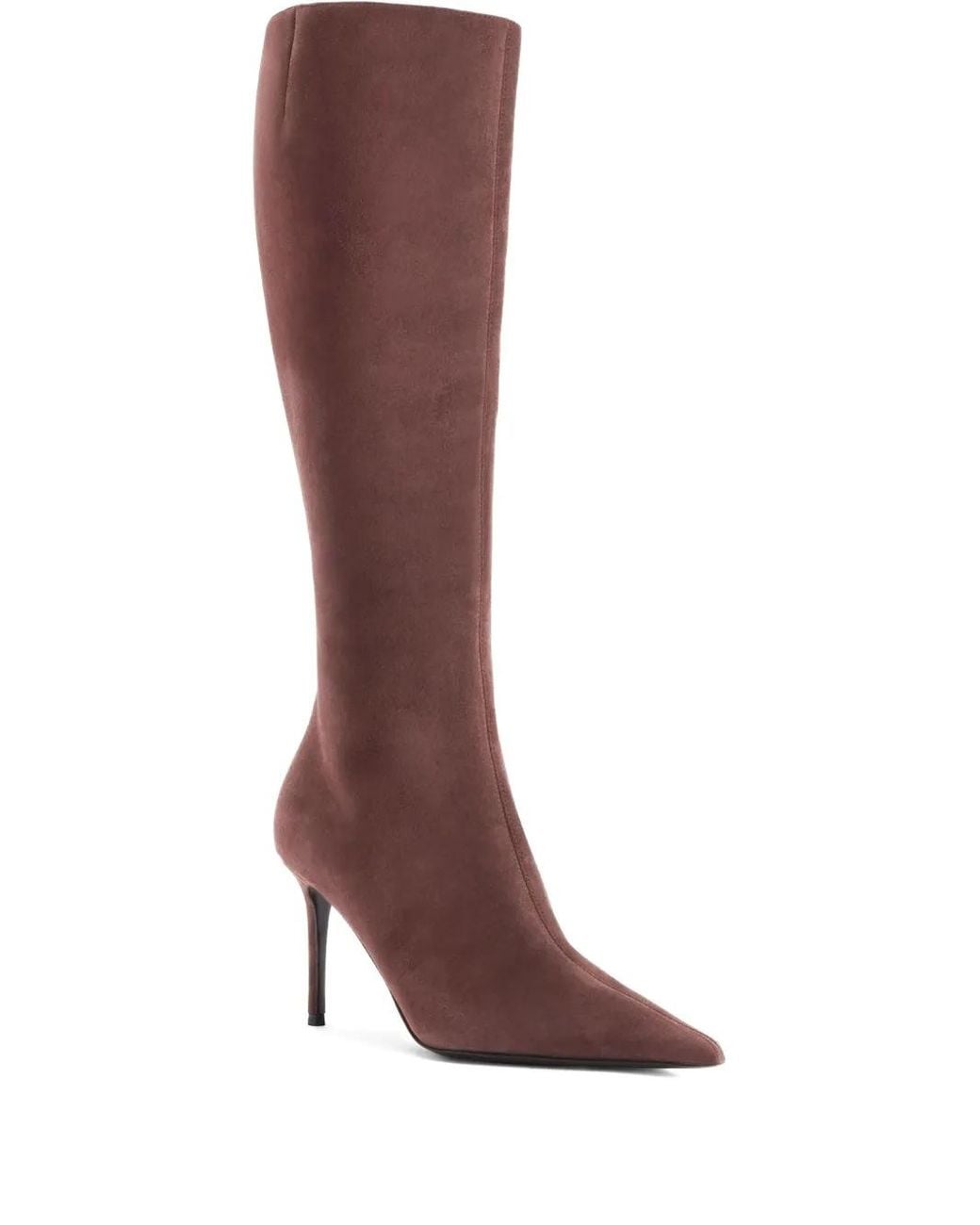 Giuseppe Zanotti Brown 85Mm Tamigi Suede Pointed-Toe Knee-High Boots