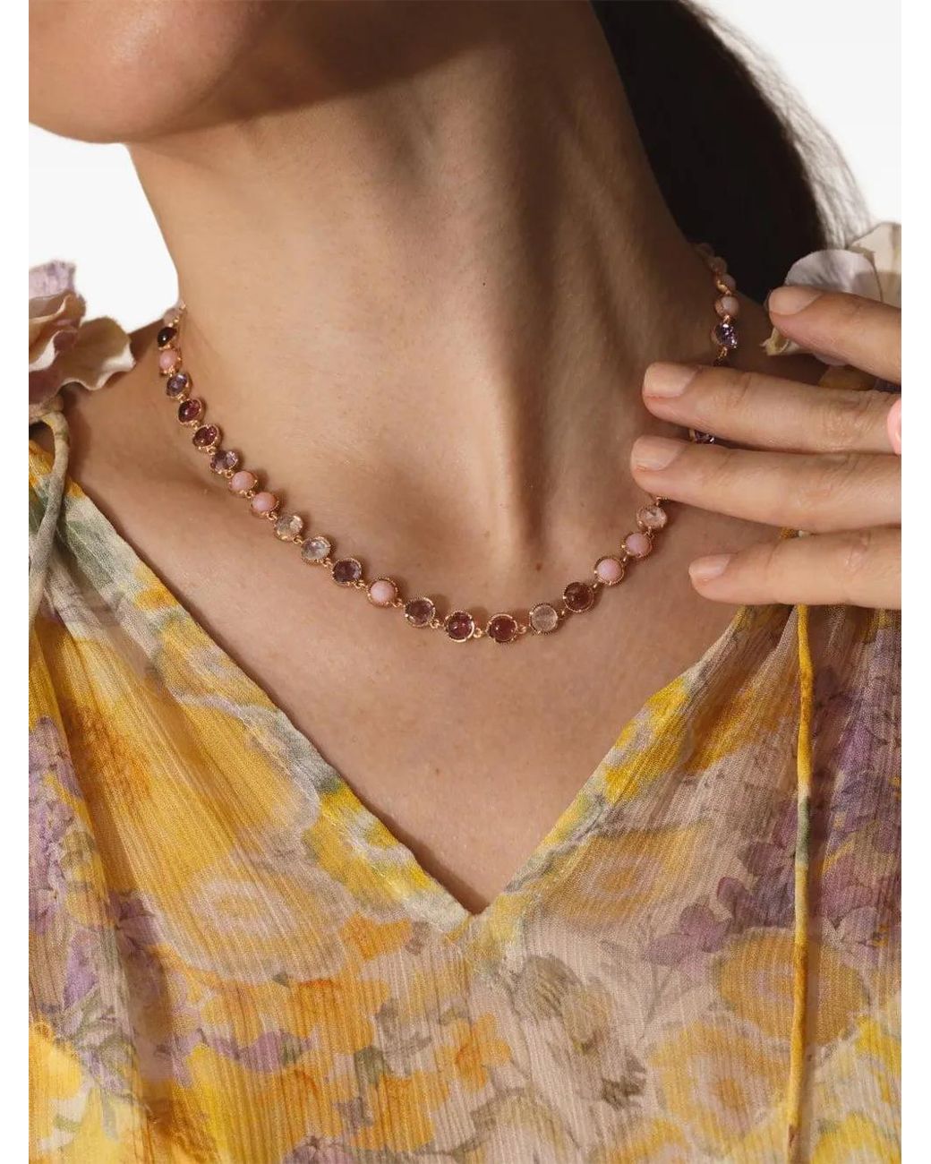 Irene Neuwirth Natural Small Classic Link Multi-Stone Necklace