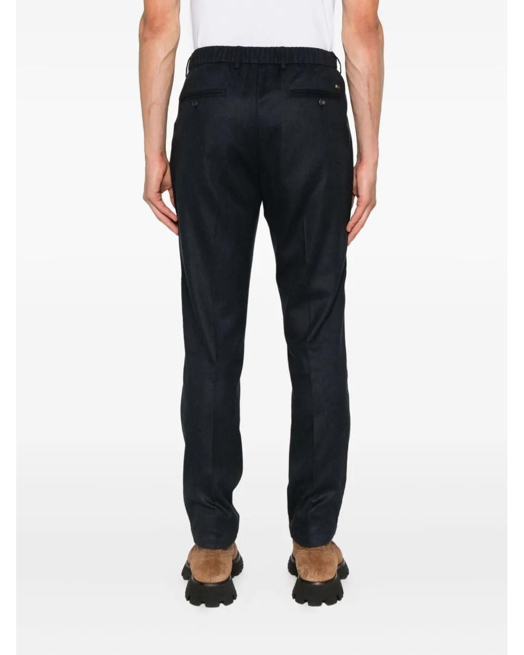 Straight Trousers Herno de hombre de color Black