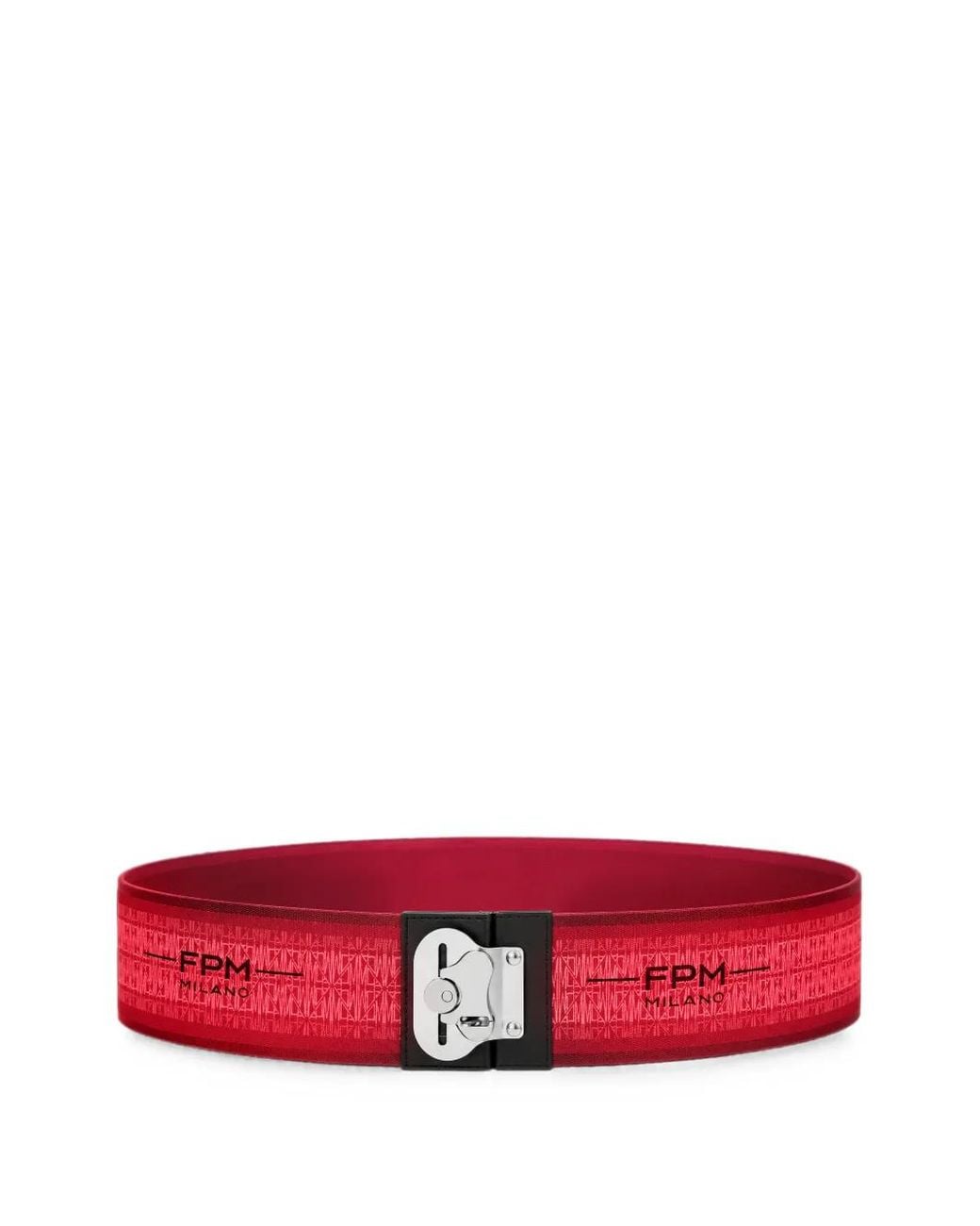 Fpm Milano Red M Butterfly Logo-Print Elastic Luggage Belt