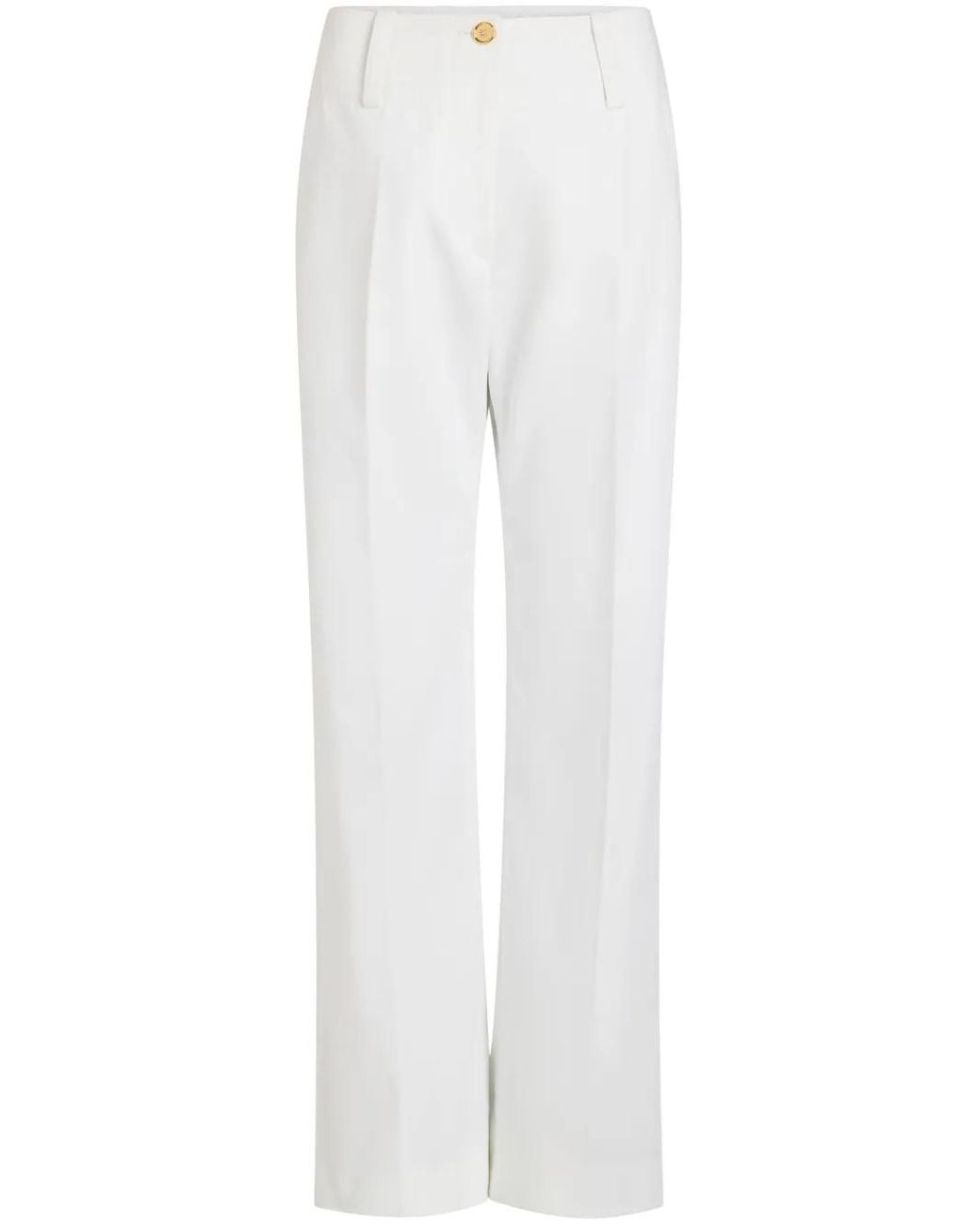 Patou White Large Belt Trousers
