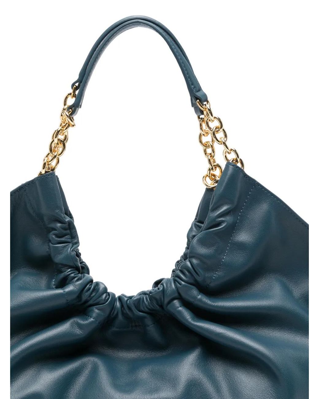 Coccinelle Blue Medium Smash Leather Shoulder Bag