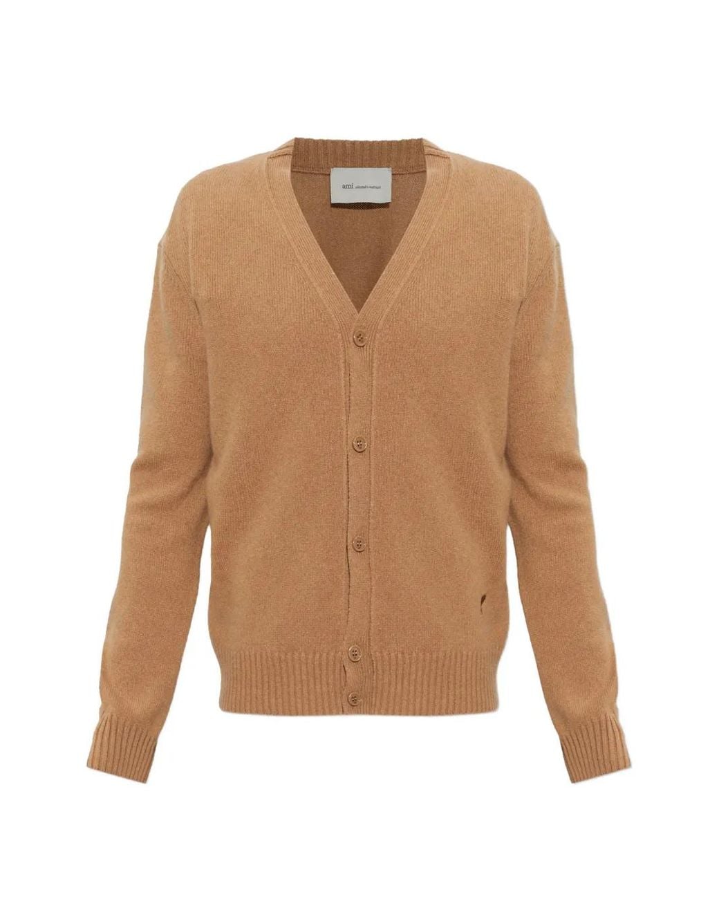 AMI Natural Long-Sleeves Cardigan for men