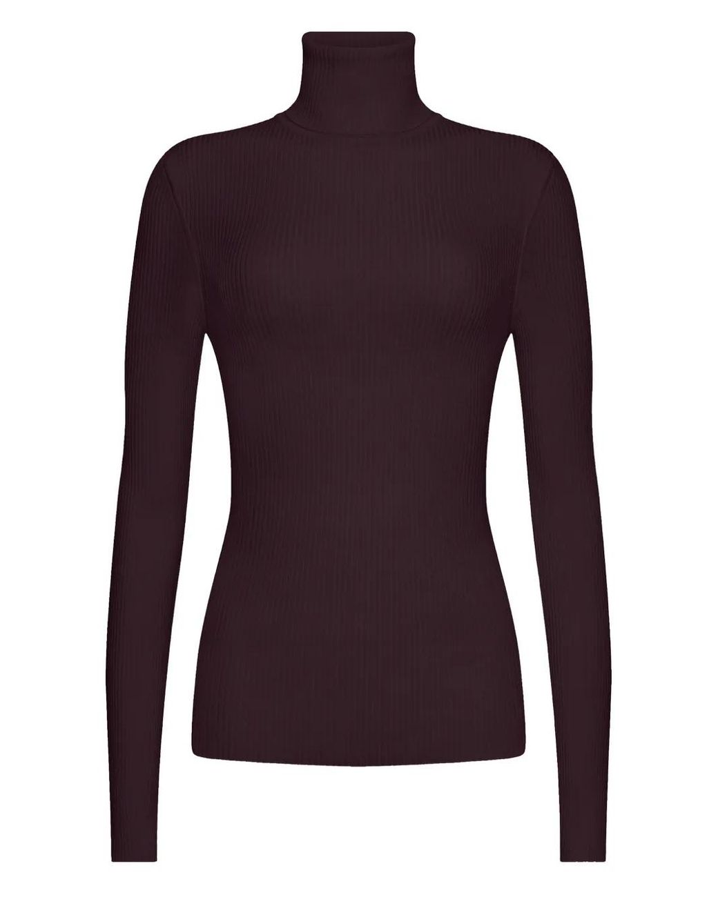 Wolford Purple Ribbed Turtleneck Sweater