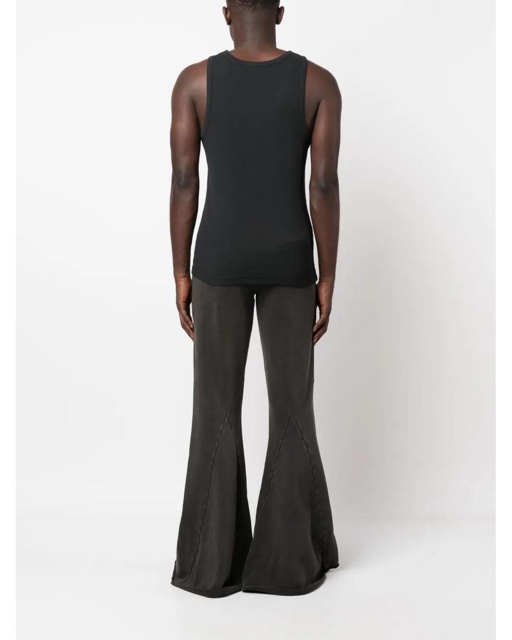 Entire studios Black Flared Cotton Track Pants