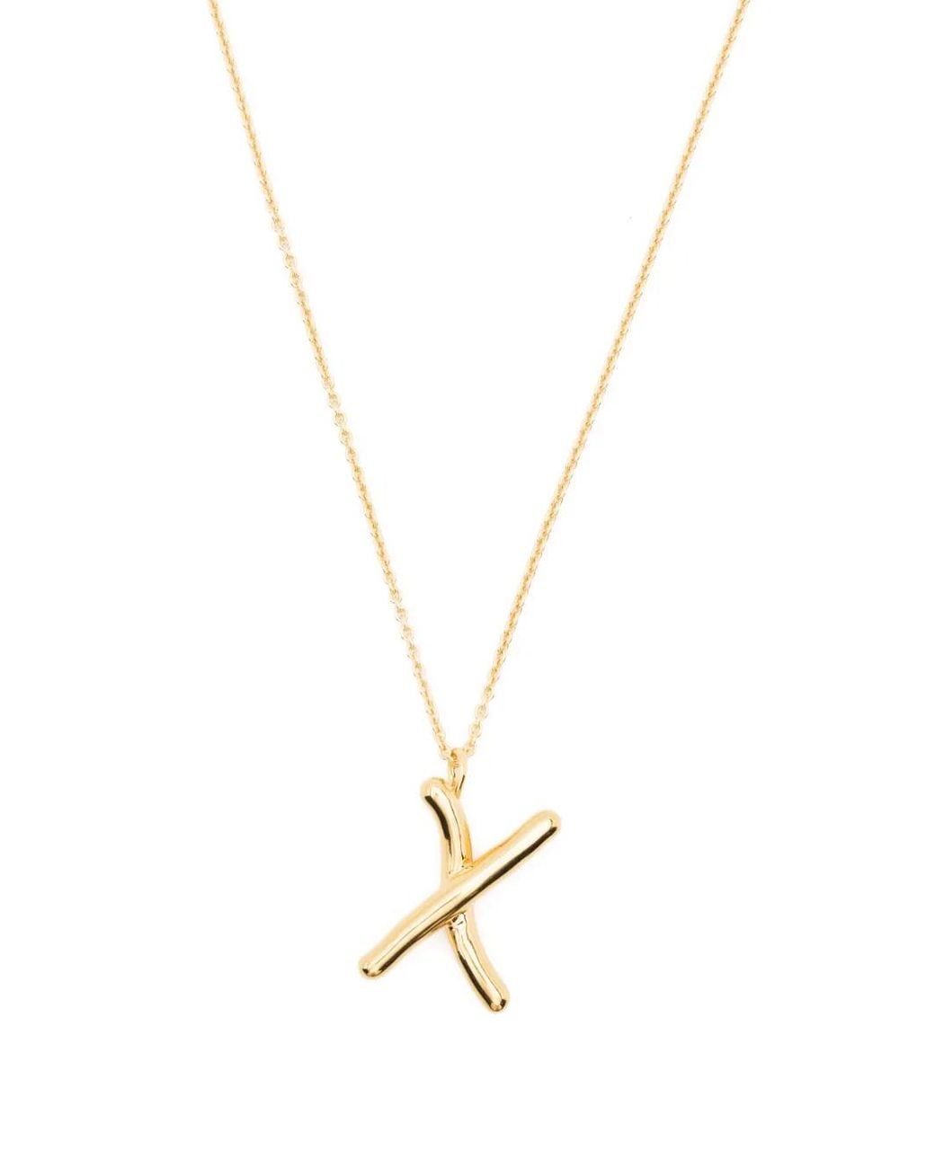 Missoma Metallic Curly Molten Initial Necklace