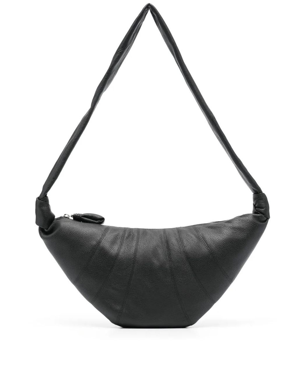 Lemaire Black Croissant Medium Leather Shoulder Bag for men