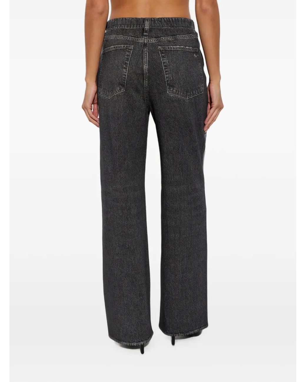 Rag & Bone Black Miramar Side-Stripe Jeans