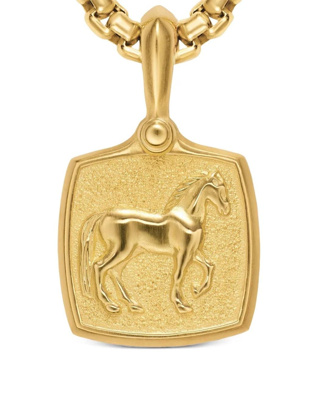 David Yurman Metallic 18K Petrvs Horse-Amulet Necklace for men