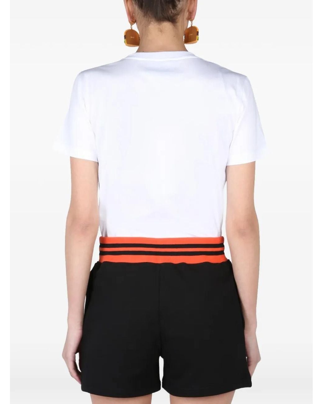 Moschino White Logo-Print T-Shirt