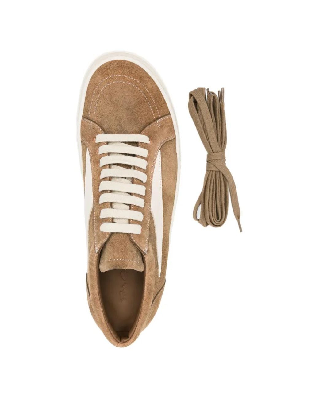 Rick Owens Natural Temple Vintage Sneaks Lace-Up Sneakers for men