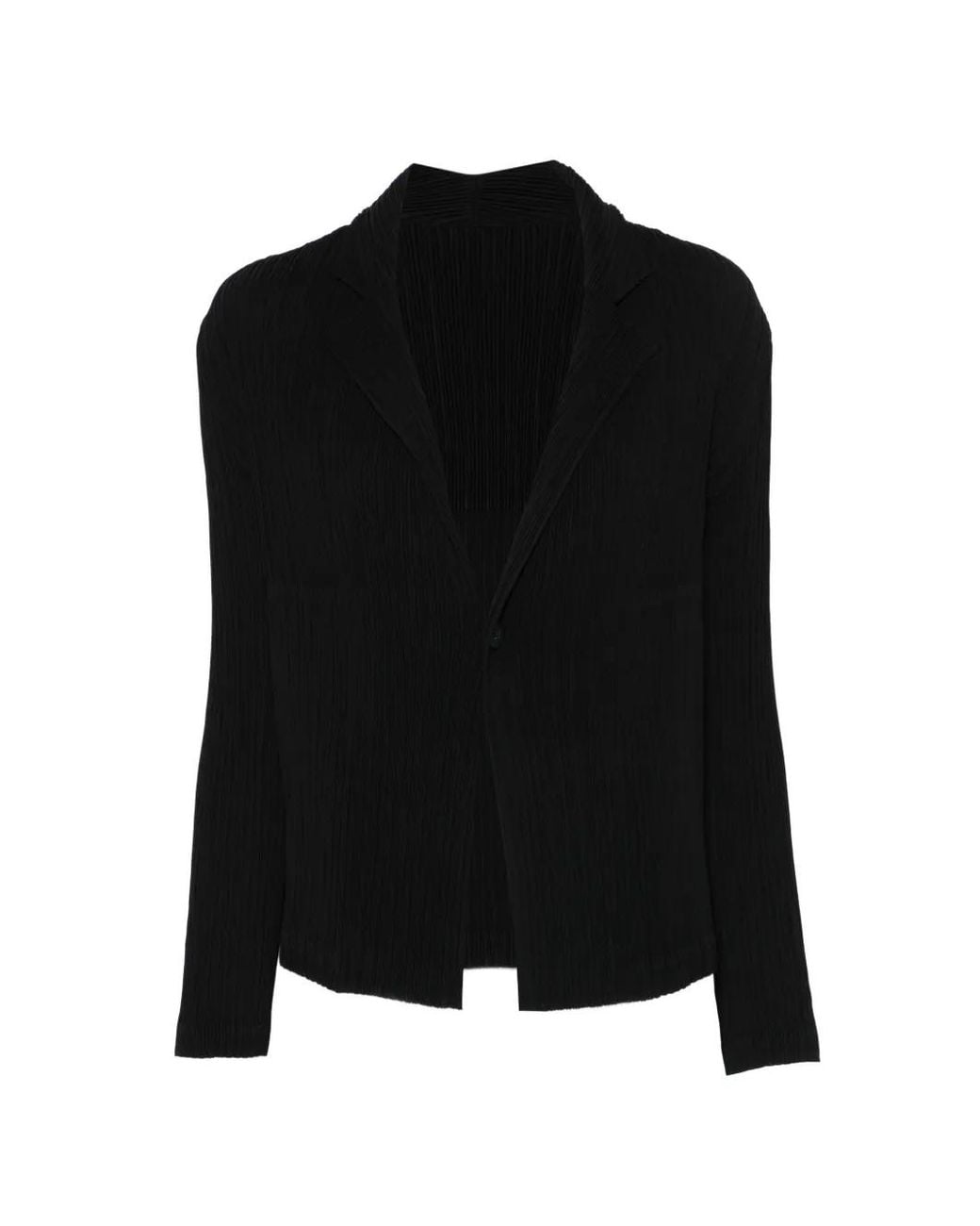 Issey Miyake Black Single-Breasted Jacket