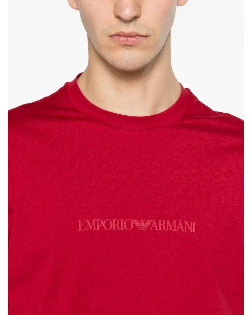 Emporio Armani Red T-Shirt Essential Slim Fit for men