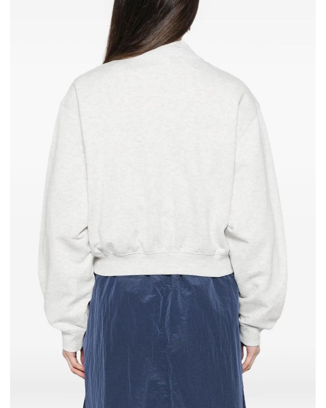 New Balance White Zip Bomber Jacket