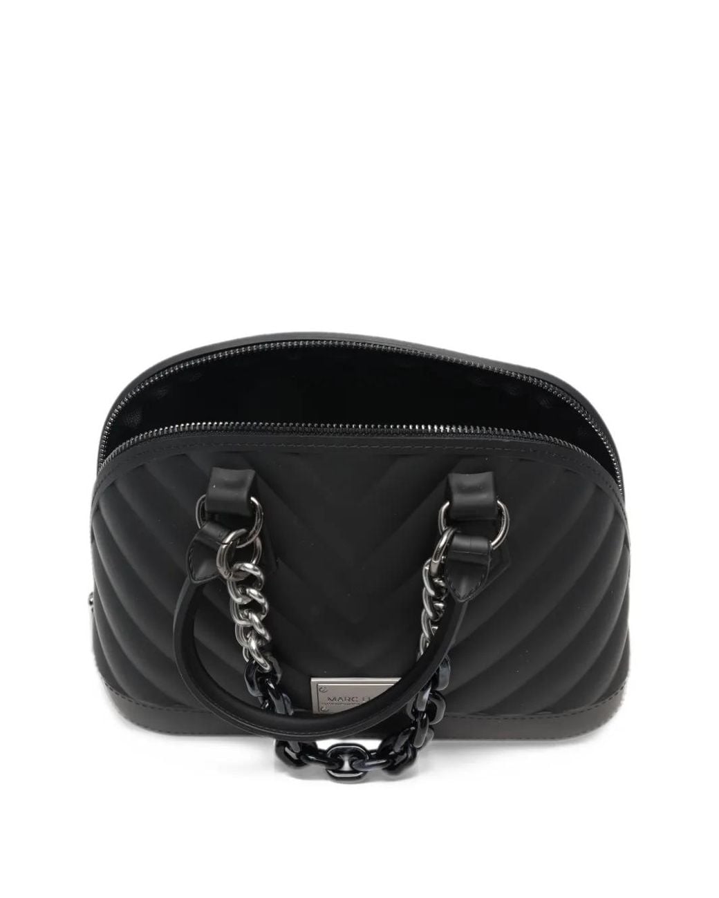 Marc Ellis Black Maya Chevron-Quilted Shoulder Bag
