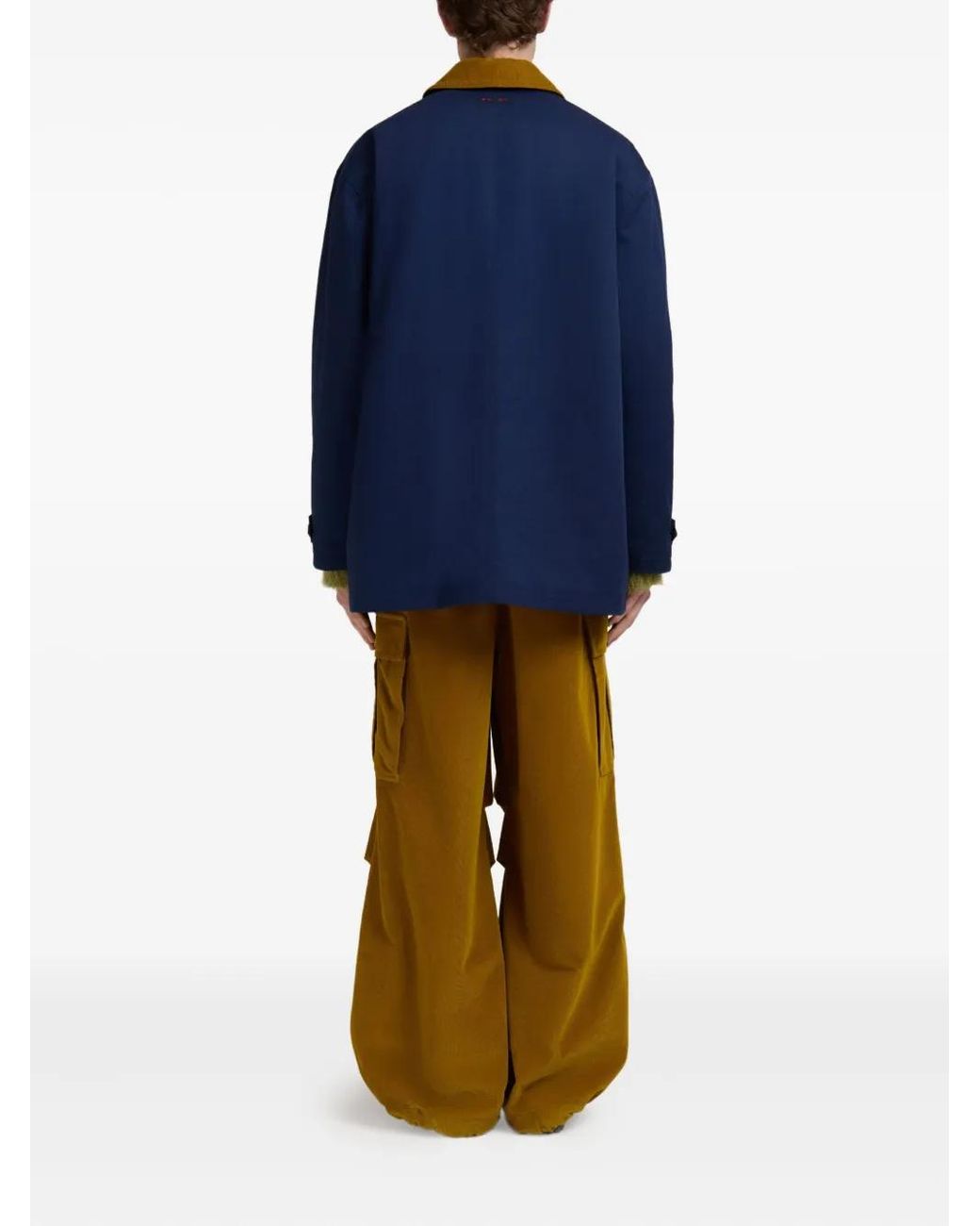 Marni Blue Button-Up Coat for men