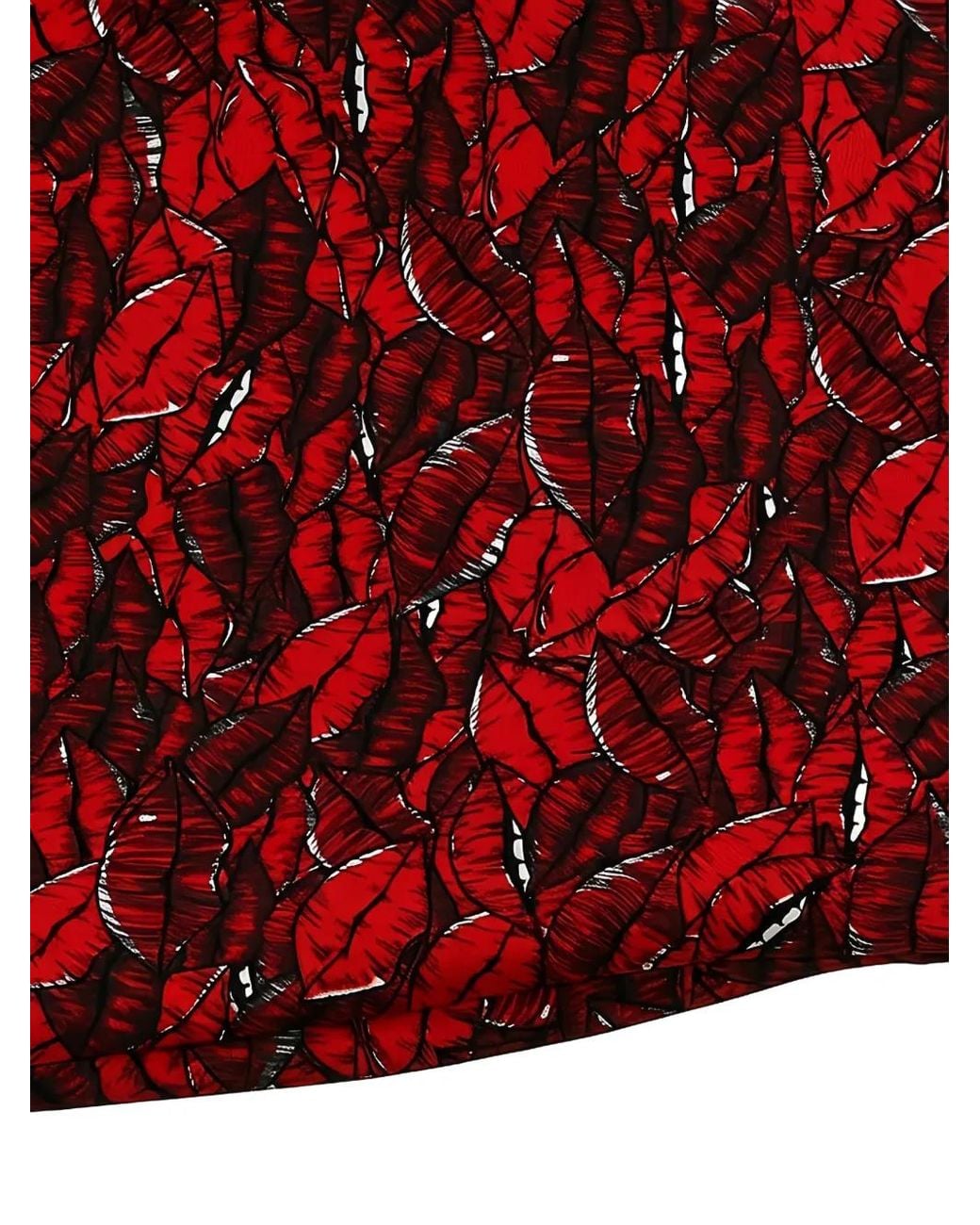 Valentino Garavani Red Patterned Mini Skirt