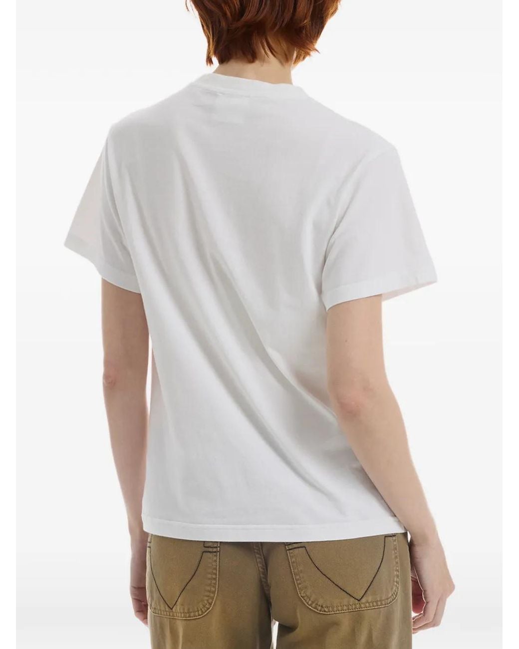 Carne Bollente White T-Shirt Lucky Club À Imprimé Graphique
