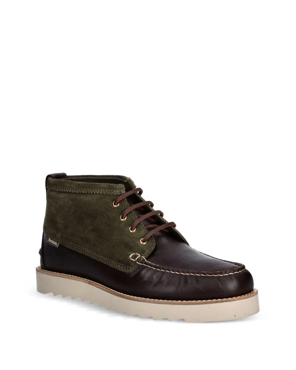 Barbour Brown Suede Panelled Boots for men