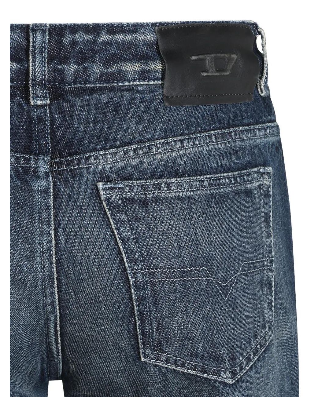 DIESEL Blue Logo-Patch Jeans