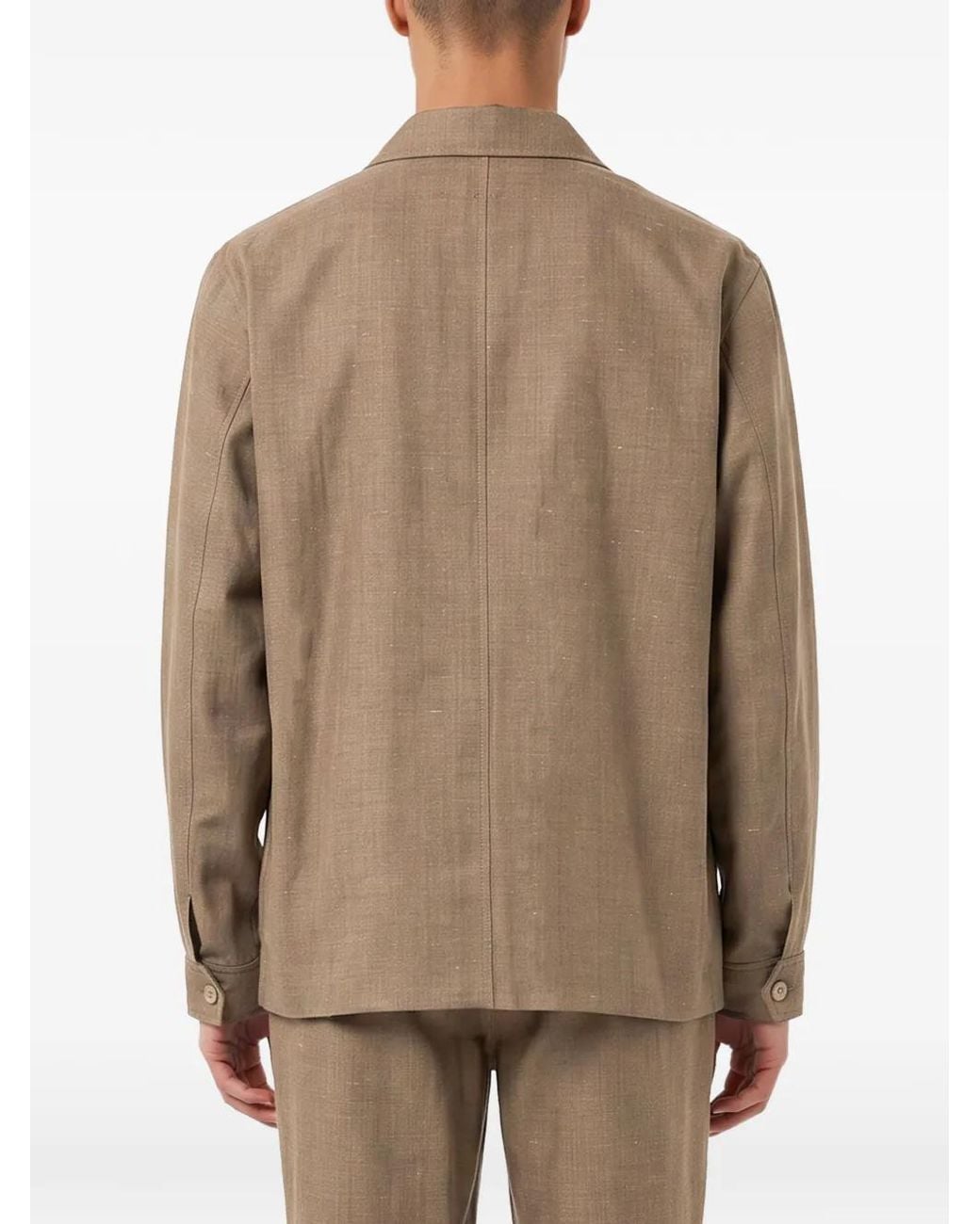 Our Legacy Brown Pack Button-Up Collared Jacket for men