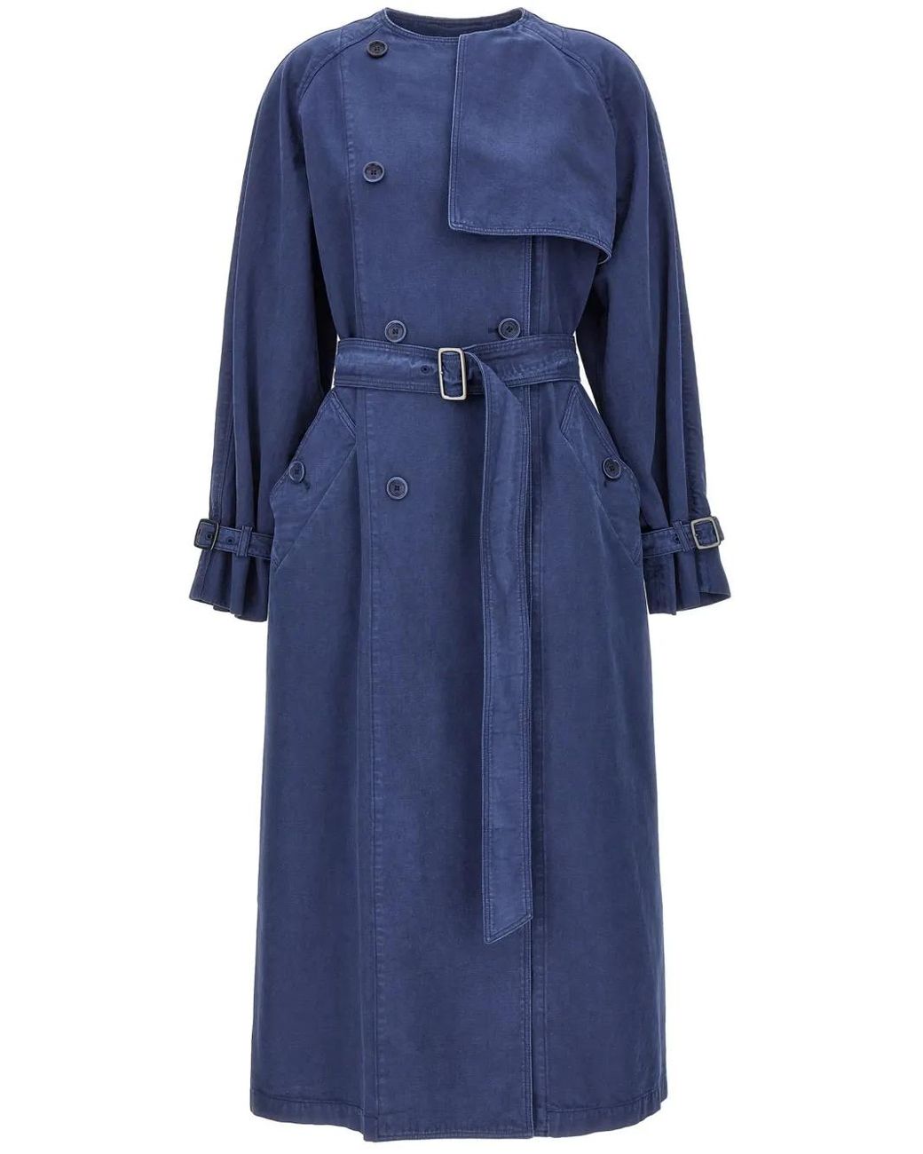 Max Mara Blue 'Calao' Trench Coat