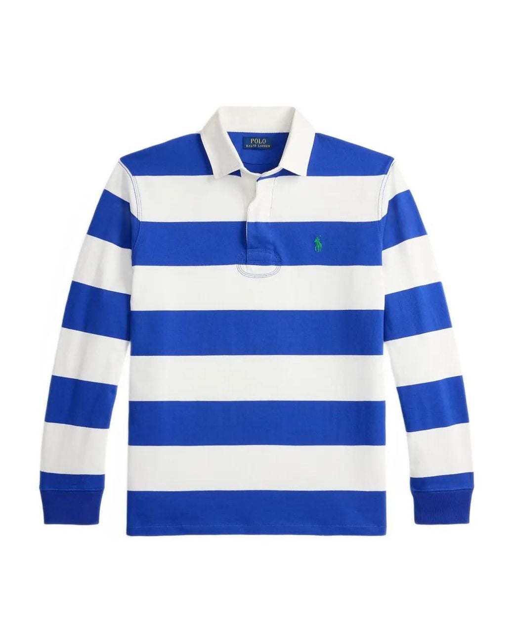 Polo Ralph Lauren Blue Striped Long-Sleeve Polo Shirt for men