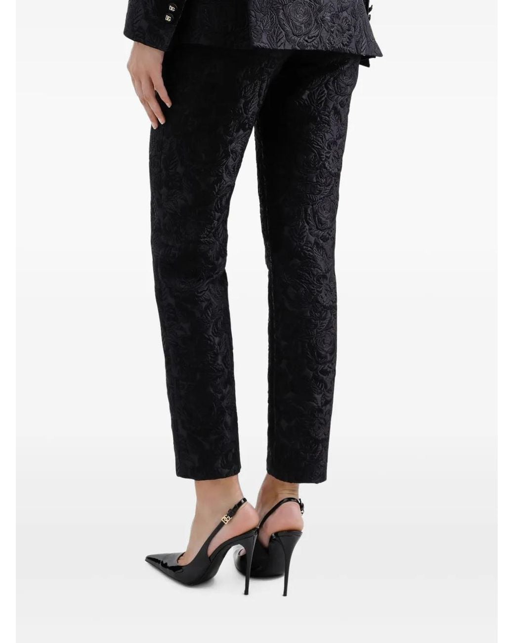 Dolce & Gabbana Black Dna Brocade Trousers