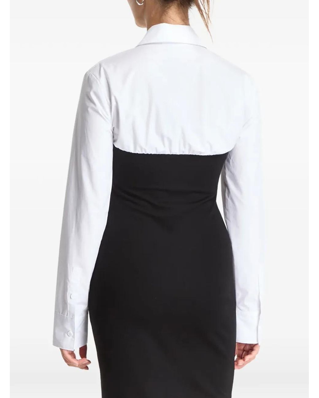 Karl Lagerfeld Black Hook-And-Eye Layered Mini Dress