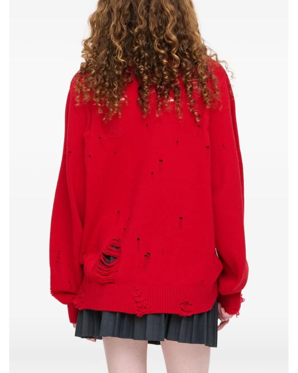 Pull À Effet Usé Charles Jeffrey pour homme en coloris Red