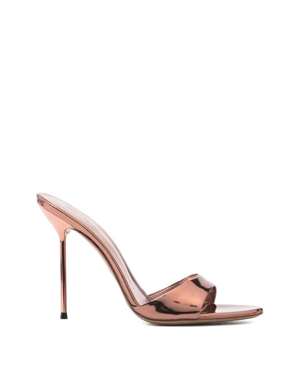 Paris Texas Pink Lidia Metallic-Effect Mules