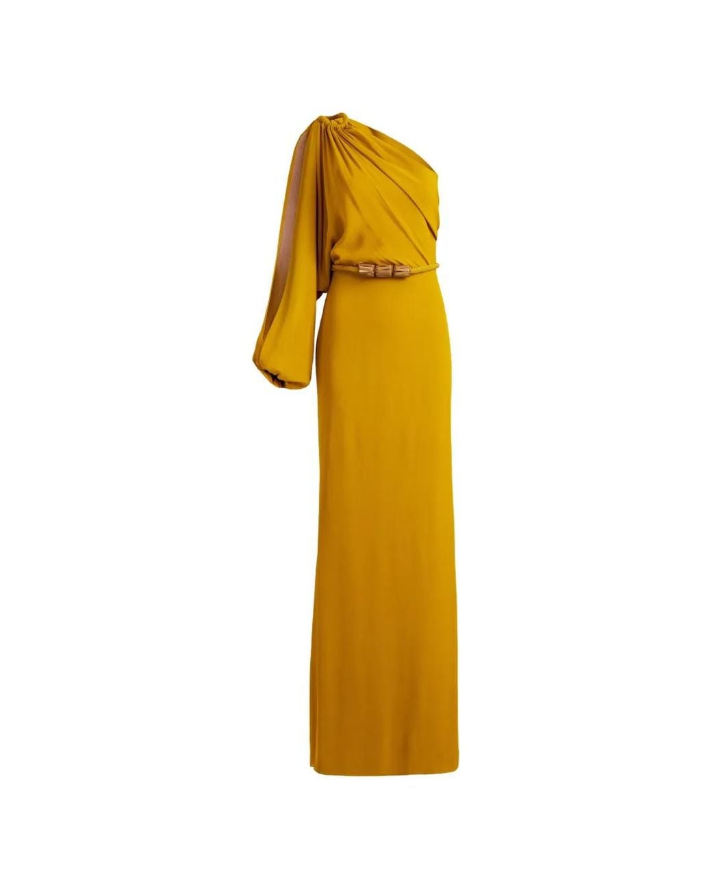 Silvia Tcherassi Yellow Minerva One-Shoulder Maxi Dress
