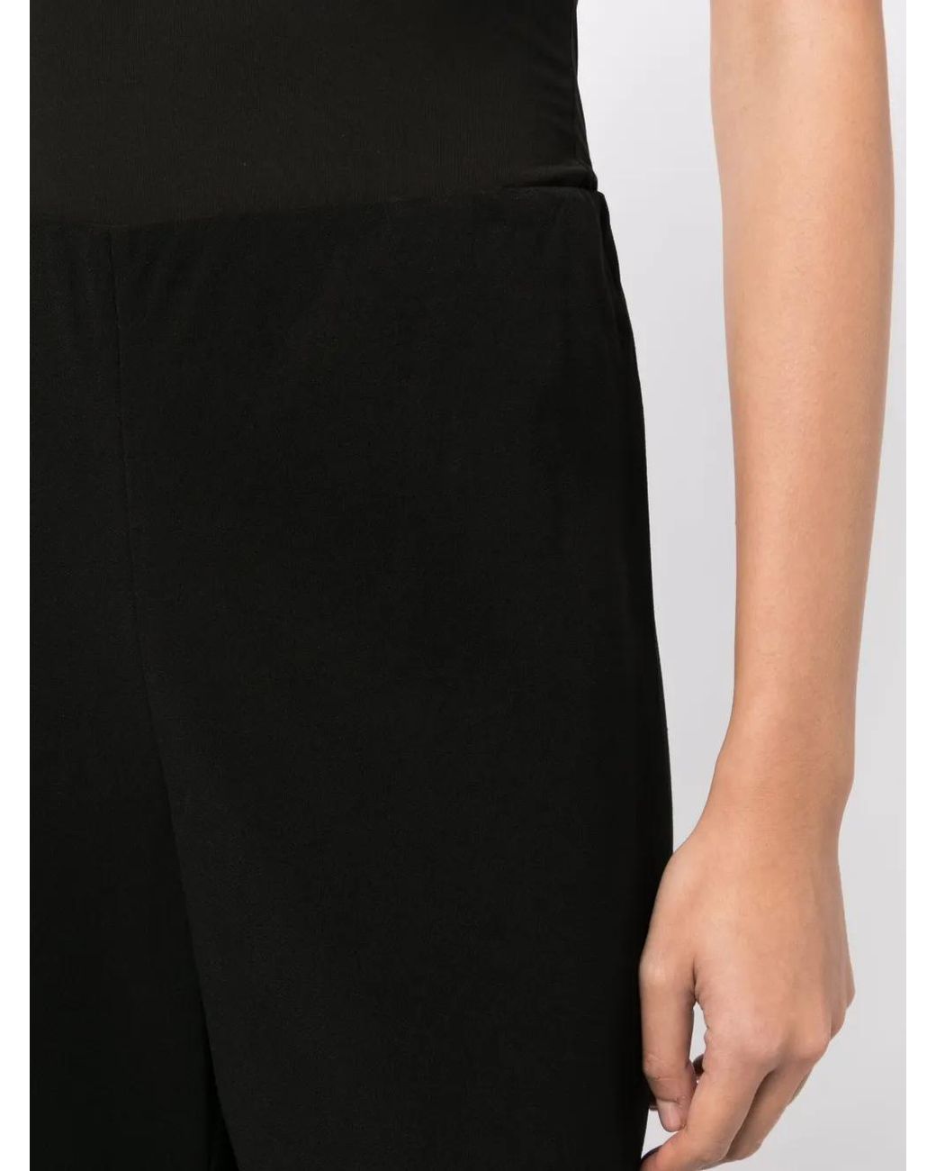 Vince Black High-Waist Wide-Leg Trousers