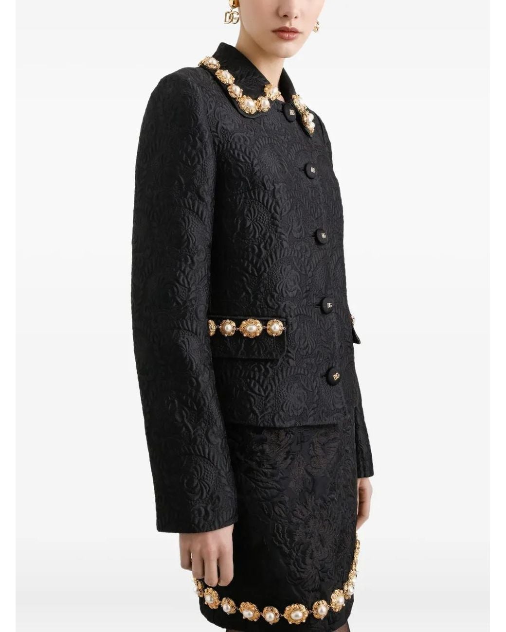 Dolce & Gabbana Black Dna Jacquard Jacket
