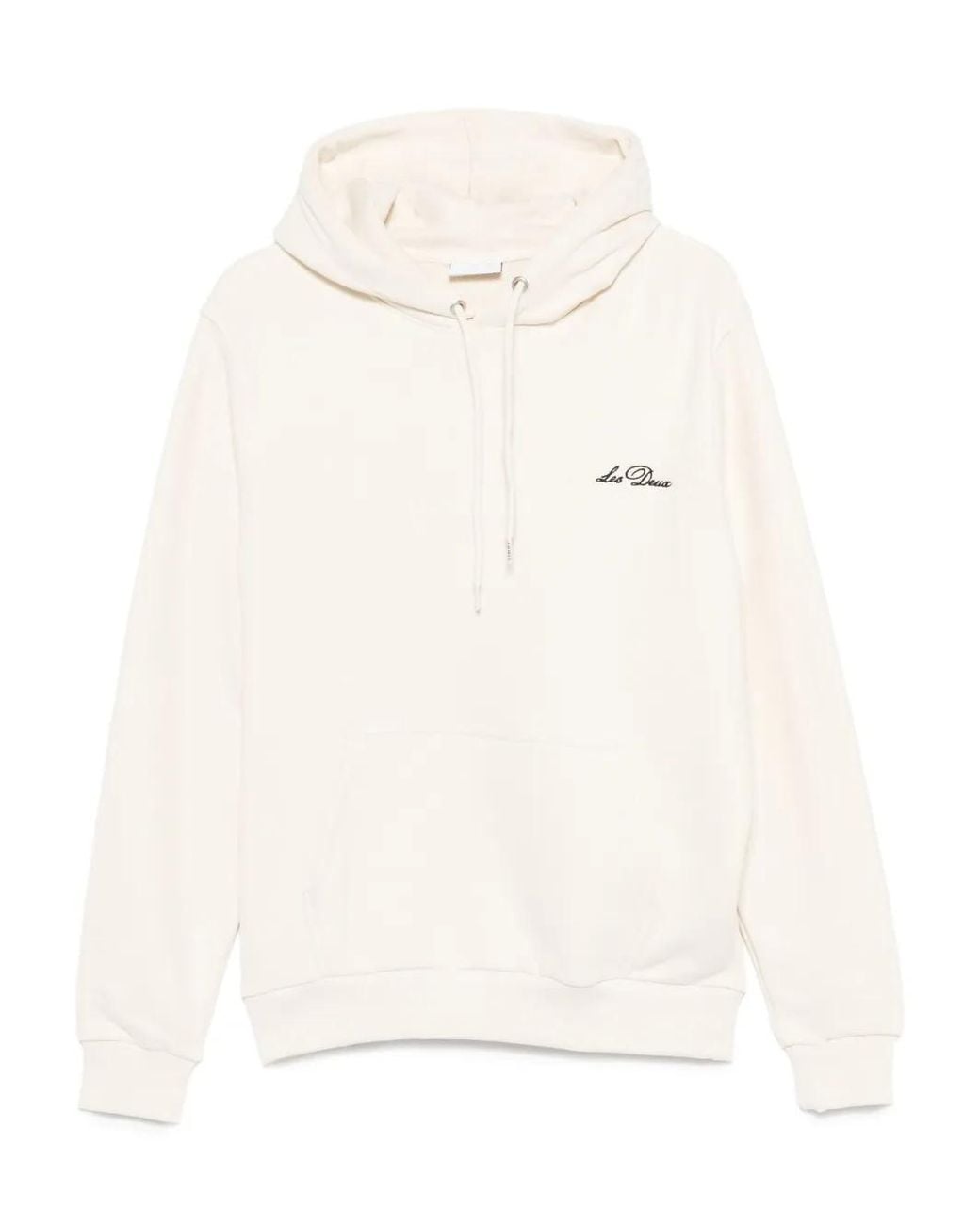 Les Deux White Diaz Embroidered Hoodie for men