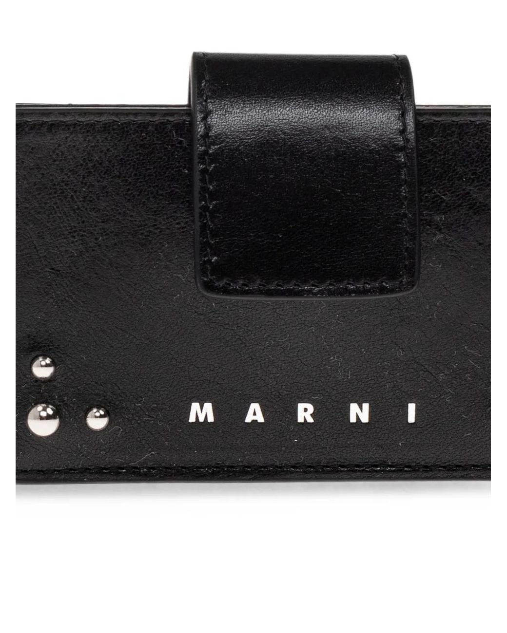 Portacarte Con Borchie di Marni in Black