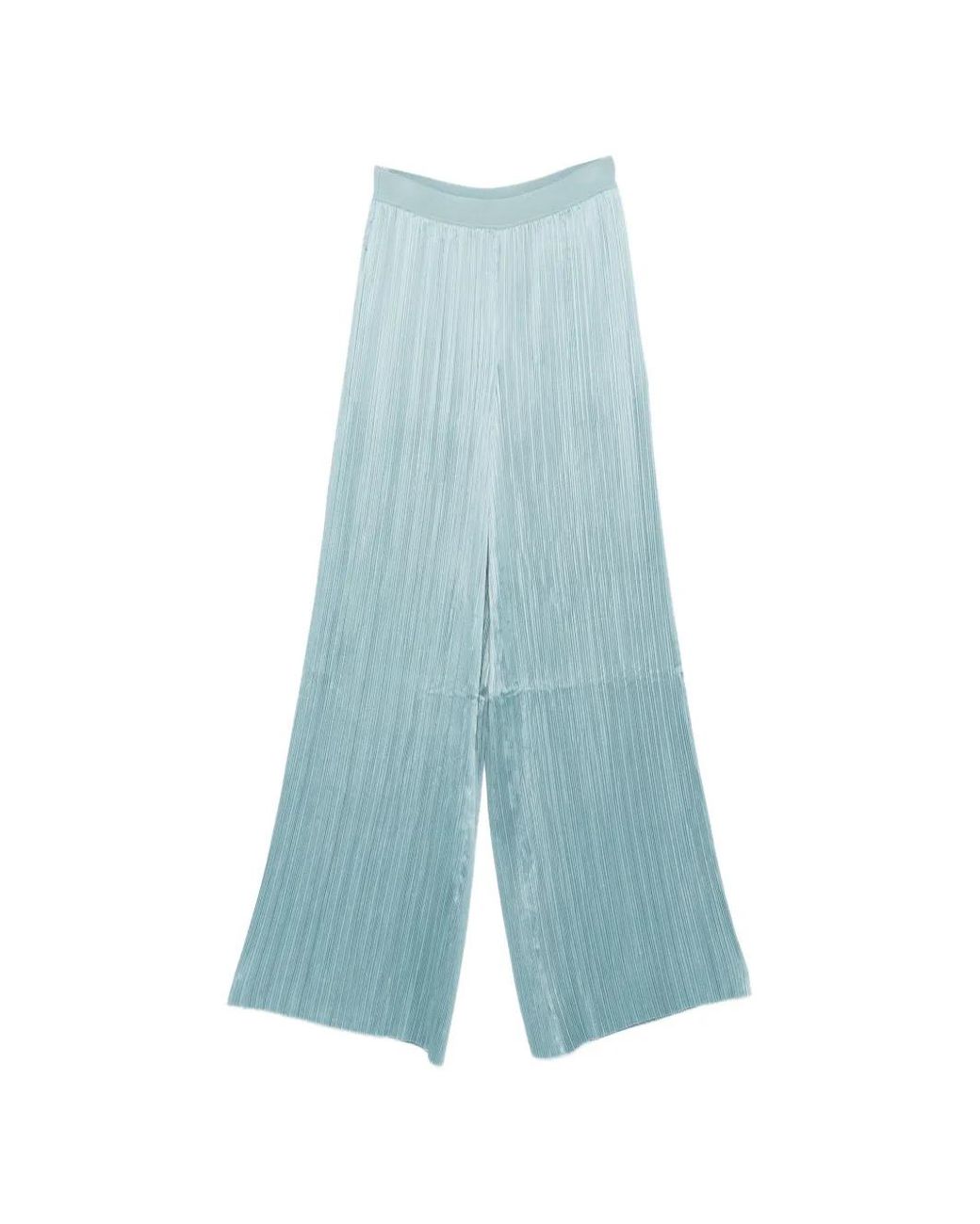 Joseph Blue Amber Plissé Palazzo Pants