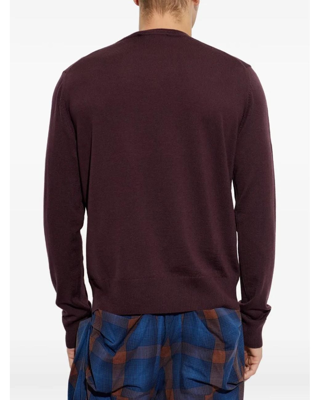 Vivienne Westwood Purple Orb-Embroidered Sweater for men