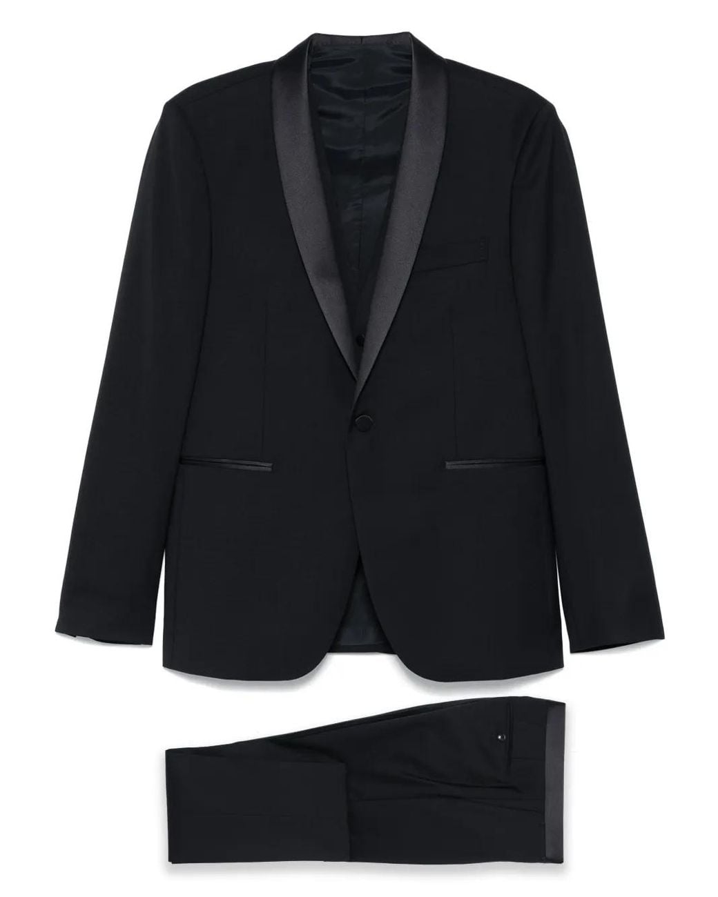 Tagliatore Black Shawl-Collar Dinner Suit for men