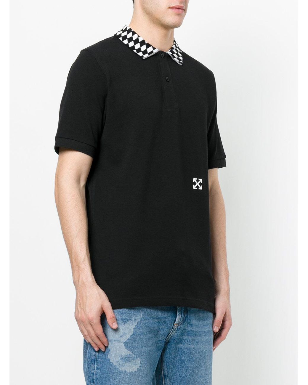 Off-White c/o Virgil Abloh Arrows Polo Shirt in Black for Men | Lyst
