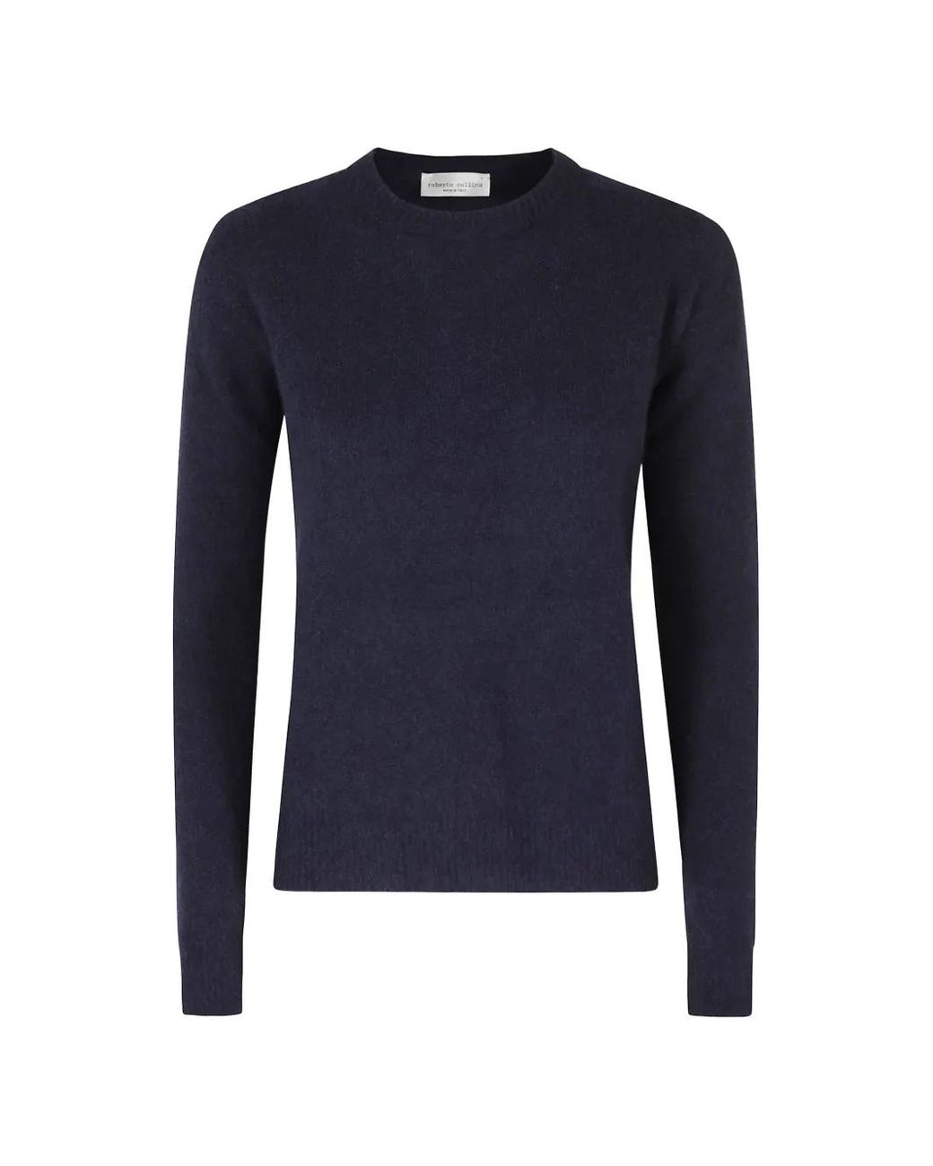 Roberto Collina Blue Crew-Neck Long-Sleeve Sweater
