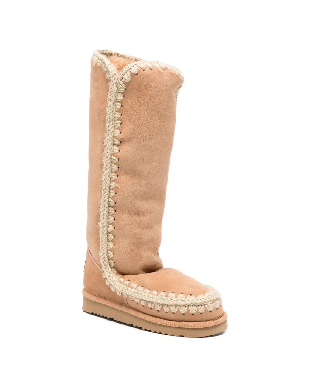 Mou White Suede Boots